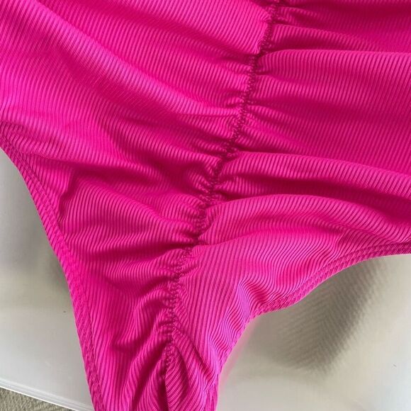NEW SHEIN Fuschia Yellow Twist Front Bikini 4XL - Picture 4 of 6